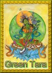 Green Tara by hazel Raven